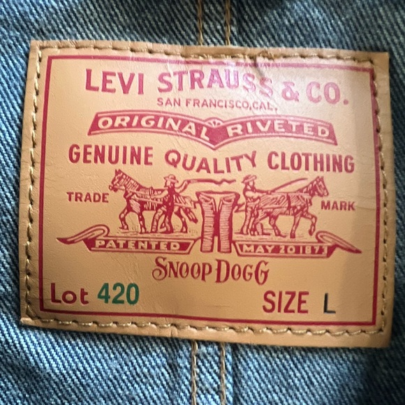 Levi’s X Snoop Dogg LOT 420 Paisley Denim Trucker Jacket Green Tab Unreleased - Picture 9 of 16